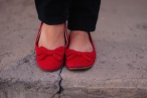 Ballet Flats, Red Bow